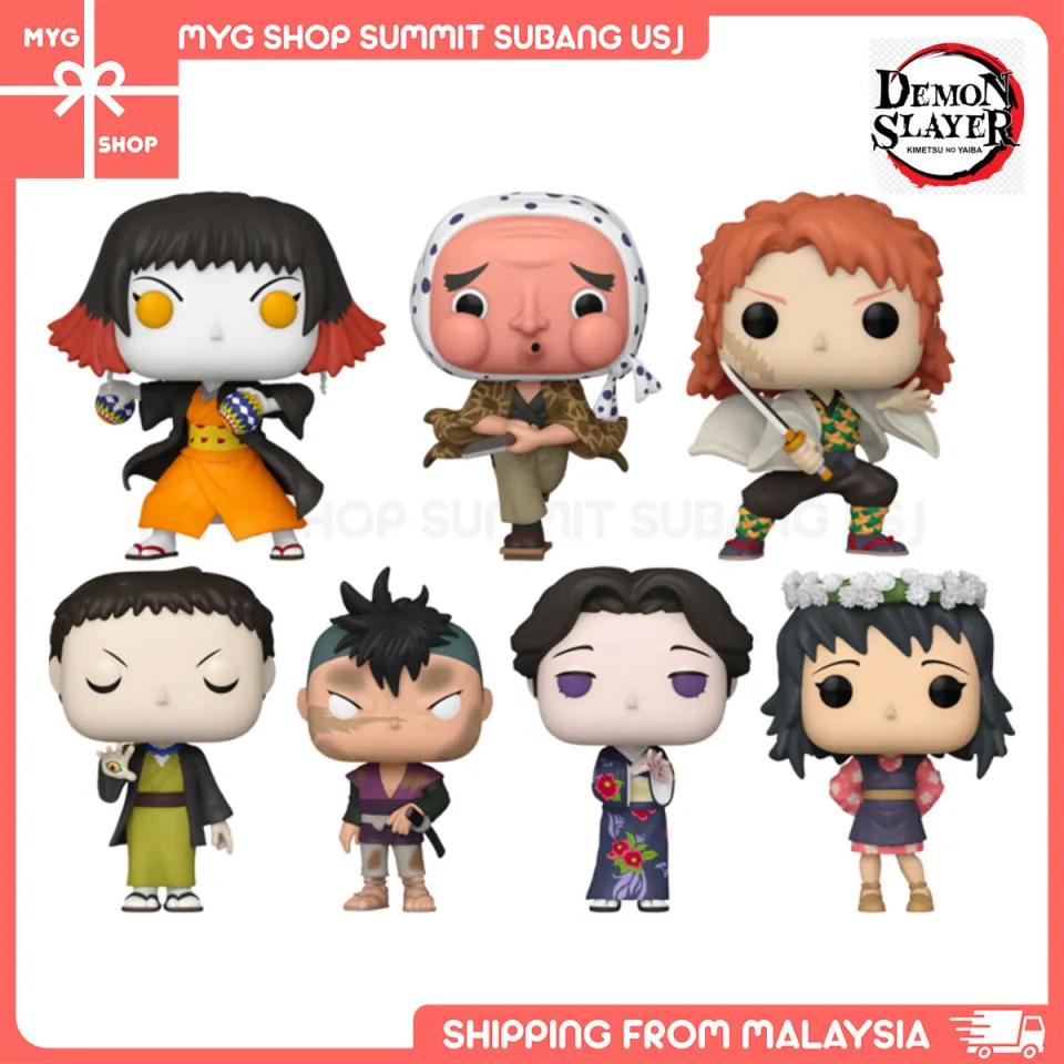  Funko Pop! Demon Slayer Set of 7 - Genya, Tamayo, Yahaba,  Sabito (No Mask), Makomo (Flower Headdress), Hotaru Haganezuka(No Hat) and  Susamaru : Toys & Games