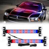 Magic colorM 40X2 LED Police Lights Red Blue Strobe Lamps Windshield Bar LED Emergency Warning Lights Car Traffic Flashlight 12V Safety Cones Tape