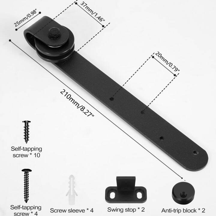 Sliding Barn Door Hardware Kits Top Mounted Hanging Rail Hanger Track