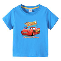 Lighting McQueen Boys Girls Ribbed เสื้อแขนสั้นมีปกเสื้อยืด2021ใหม่การ์ตูนพิมพ์ Bottoming เสื้อครึ่งแขนเสื้อเด็กเสื้อผ้าเด็กฝ้ายฤดูร้อนสบายๆ Tees