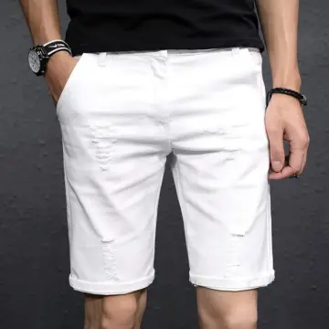 white jeans shorts mens