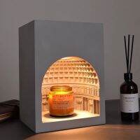 ? " พร้อมส่ง "Candle Warmer Cathedral ?โคมไฟอุ่นเทียนรุ่นดีไซส์มหาวิหาร ทำจากคอนกรีตอย่างดี