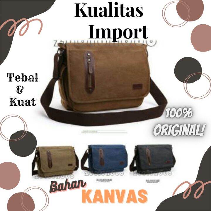 Tas ransel pria backpack tas laptop/tas pria gendong kulit tebal/tas  selempang import