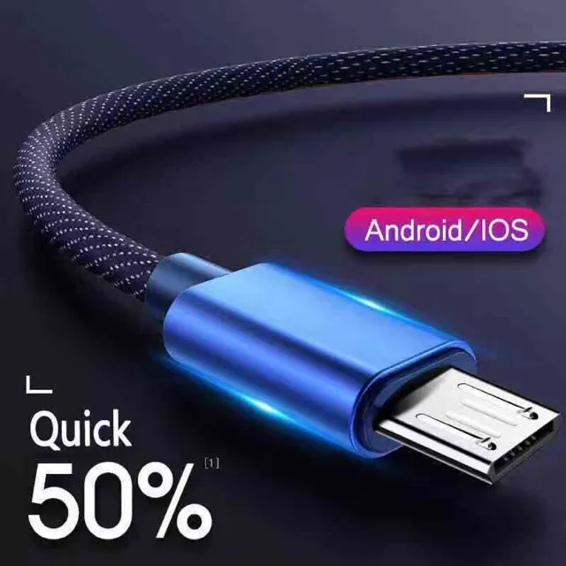 PowerLine Micro Usb Android IOS Fast Charging Data Cable iPhone type C ...