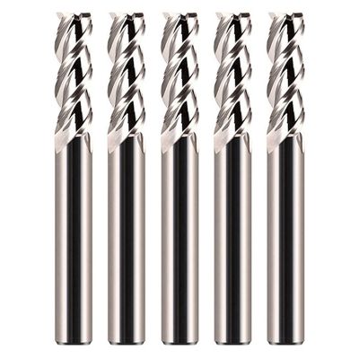 5PCS 55 Degrees Spiral Upcut Router Bits Set 6mm Solid Carbide CNC Wood Router Bits for Woodworking