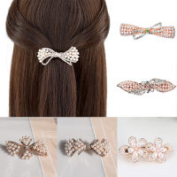 Korean Rhinestone Pearl Spring Hair Clips New Elegant Ladies Hair Accessories Fashion Bow Hair Clips Bridal Headwear