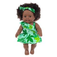 12inch Play Birthday Gift For Kids African American Toys Cute Black Girl Doll Fun With Clothes Baby Soft Vinyl Lifelike Fashion