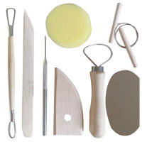 For Potter Artists Double Ended Carving Beginners Pottery Wood Ceramic Smooth DIY Modeling Embossing Practical Cleaning Adults Shaping Wooden Handles Clay Tools Set