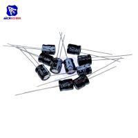 10PCS/Lot Redial Lead Aluminum Electrolytic Capacitor 25V 100uF Capacitance 5*11mm High Frequency Low ESR Electrolytic Capacitor Electrical Circuitry