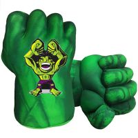 Kids Hulk Gloves Superhero Cartoon Character Kids Gloves Cosplay Stuffed Cotton Fist Game Props