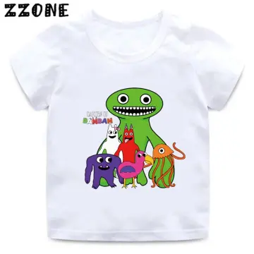 Compre Garten of Banban Jumbo Josh T-shirt Hot Game Cartoon Children Summer  Tee-shirt 100% Cotton High Quality Tshirts Boys and Girls