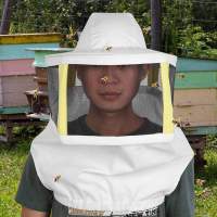 ป้องกันผึ้งรักษาหมวกผ้าคลุมหน้าป้องกันผึ้งสุทธิหมวก Apiculture เครื่องมืออุปกรณ์การเลี้ยงผึ้ง