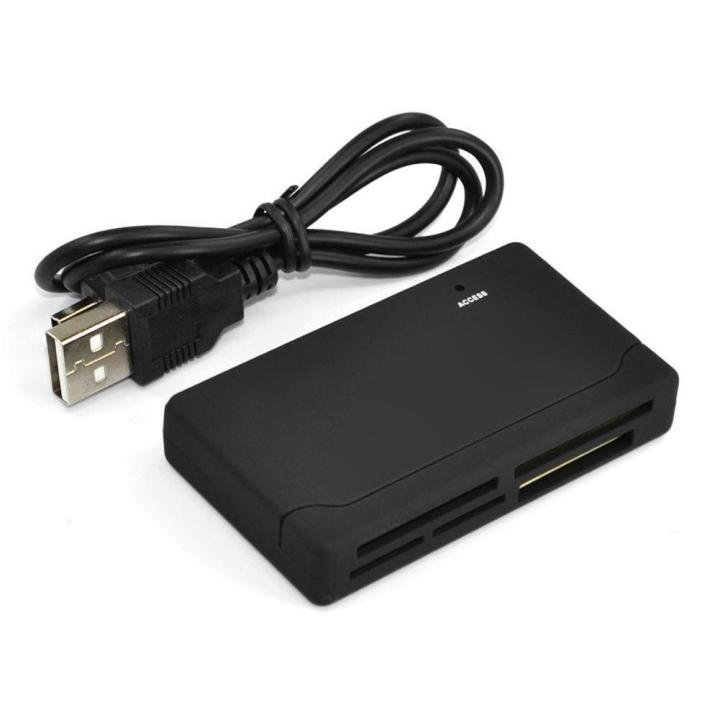 black-all-in-one-memory-card-reader-usb-external-card-reader-sd-sdhc-mini-micro-m2-mmc-xd-cf-adapter