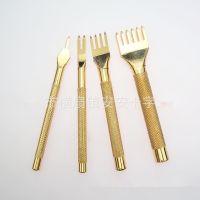 【CW】 Gold Color 1set 4 Leather Hole Punch Tools Convenient Chisel