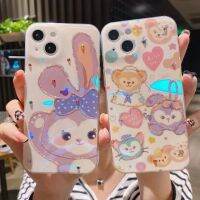 หมีดัฟฟีการ์ตูนน่ารัก StellaLou Shelliemay Gelatoni เคสโทรศัพท์มือถือพร้อมกลิตเตอร์วิบวับและพลอยเทียมสำหรับ iPhone 14 Pro Max 14 Plus 13 Pro Max 12 Pro Max 11 Pro Max 7 8 Plus เคสด้านหลังโทรศัพท์ซิลิโคนนิ่มสำหรับ iPhone X XR XS เปลือกหลังสูงสุด