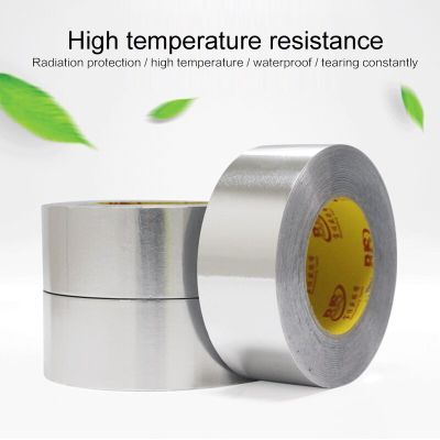 20M Aluminum Foil Tape Sealing Duct Adhesive Thermal Resist Fireproof Waterproof Heat Insulation High Temperature Resistant Tool Adhesives Tape