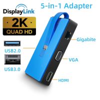 USB 3.0 to HDMI VGA Gigabite USB 5-in-1 Dock Displaylink-chip USB 3.0 dock with HDMI VGA RJ45 for Mac M1 Mac Boo pro win10/11