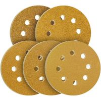 125mm 8-Hole Hook and Loop Sanding Discs Aluminum Oxide Sanding Discs 40/60/80/120/240 Assorted Grits Sandpaper for Random Orbital Sander, 100-Pack