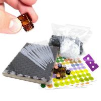 144pcs 14 dram 1ml Essential Oil Bottles Small Amber Glass Sample Vials with orifice reducer cap lids, doTERRA labels included