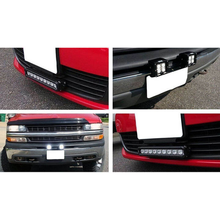 1pcs-front-bumper-license-plate-mounting-bracket-for-truck-off-road-suv-4x4-4wd-led-lights-license-plate-mount-bracket-holder-for-led-light-bar-led-work-lights-universal-base