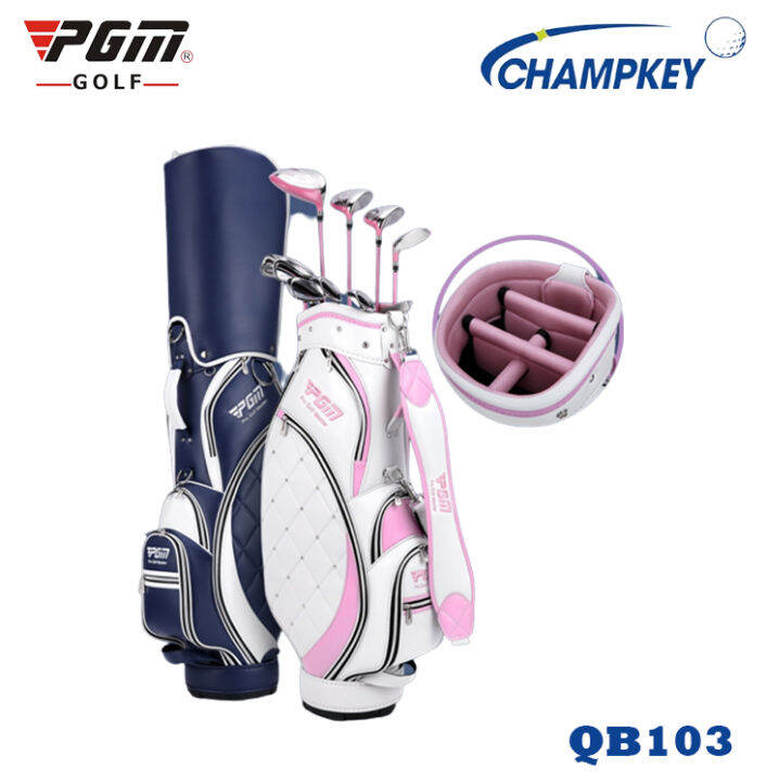 champkey-กระเป๋ากอล์ฟสุภาพสตรี-pgm-รุ่นใหม่-2022-qb103-pgm-pro-golf-master-bag-for-lady