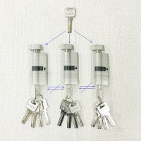 Secondary Management Same Master Key Open All Keys 70mm Cylinder Door Security Locks Brass Cylinder Single Interlocking