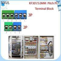 SIXUL KF301-3P ระยะพิทช์ KF301-5.0-2P เทอร์มินอลบล็อกระยะพิทช์5.0มม. สีฟ้าสีเขียว 300V15A ขั้วต่อแบบเสา บล็อกระยะห่างระหว่างเทอร์มินัล ทนทานต่อการใช้งาน ขา2P 3P สกรู PCB TERMINAL สายต่อสายไฟ