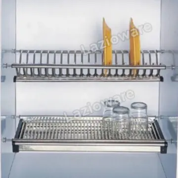 201 Stainless Steel hanging Dish Rack Top and Bottom