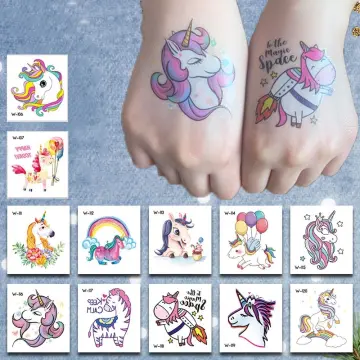 Buy Mocossmy UnicornMermaid Temporary Tattoos for Kids  Glitter Classic  Styles Unicorn Tattoo StickersGradient Color Mermaid Fake Tattoo  StickersParty Favor Supplies Party Decoration for Girls Boys Online at  desertcartINDIA