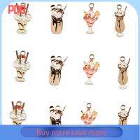 PDG 40 Pcs โลหะผสมอัลลอยด์ จี้รูปไอศกรีมเคลือบ ยาว21-23มม. ความหนา1-1.3มม. เคลือบไอติมไอศครีมถ้วยขนมหวานเสน่ห์ ประณีตในสีที่แตกต่างกัน ขนาดรู1.8มม. Kawaii ฤดูร้อนหวานอาหาร Charms การ์ตูน Milkshake ช็อกโกแลต Sundae ขนม Charms งานฝีมือดีไอวาย