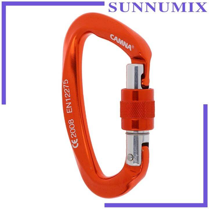 ขายดี-egxtrb-sunnimix-คลิปคาราบิเนอร์เกลียวล็อค25kn-2ชิ้นตะขอเปลสุนัขปีนต้นไม้หิน