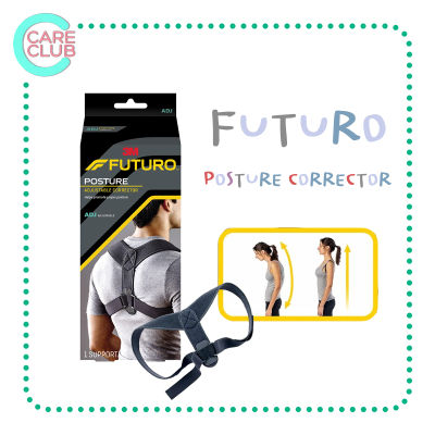 3M Futuro Posture Corrector Adjustable ฟูทูโร่ อุปกรณ์พยุงไหล่และหลัง สีดำปรับกระชับ (1 ชิ้น)