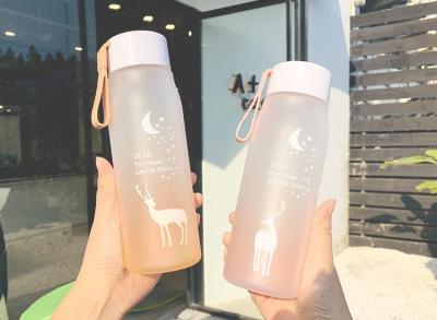 500/560ml Water Bottle Leak Proof for Girl Outdoor Travel Portable Leakproof Drinkware Plastic My Drink Bottle