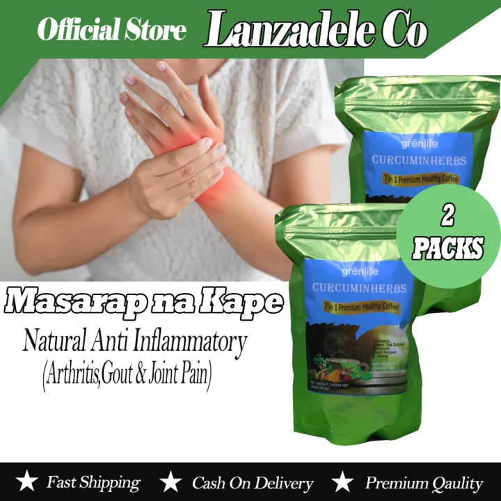 [2 Packs ] CURCUMINHERBS 100 Organic Turmeric Curcumin Herb Coffee Natural for Arthritis, Gout