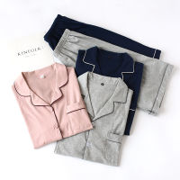 Summer 2023 new cotton couple pajamas suit female short-sleeved shorts mens pajamas thin home service suit pyjamas women pink