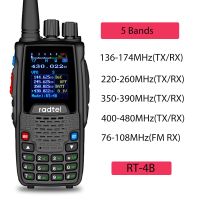 Radtel RT-4B วิทยุสมัครเล่น5แบนด์วิทยุสื่อสารสองทาง200CH วิทยุมือถือ Ham VOX DTMF 2 Tone 5 Tone SOS Color LCD วิทยุติดตามตัวสำหรับตำรวจ FM