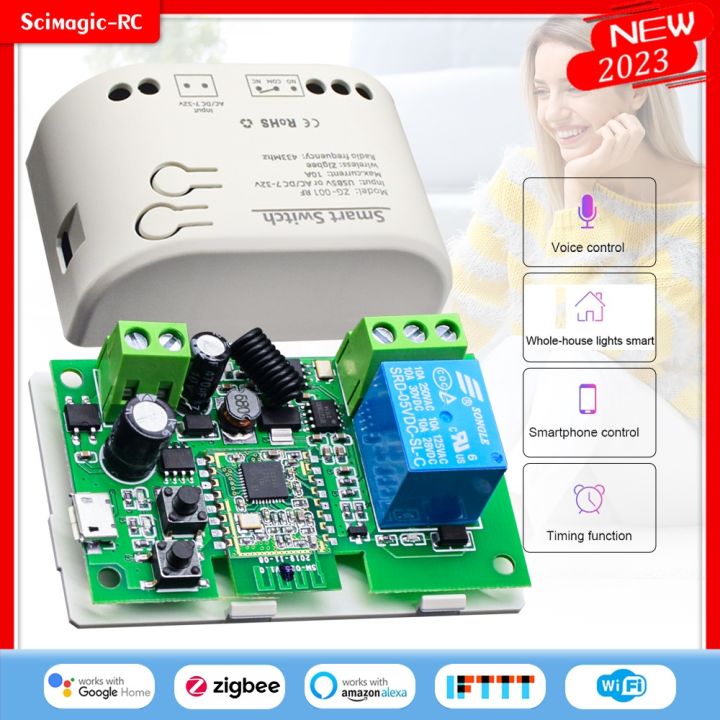 zigbee-garage-door-opener-motor-wifi-smart-switch-on-off-relay-module-tuya-smart-life-work-for-alexa-gateway-hub-required