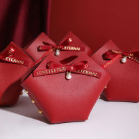 510PCS Nordic Style Candy Box Leather Compact Gift Box Packaging New Creative Wedding Candy Bag Handbag Cosmetic Packaging