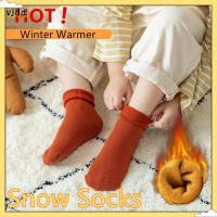 VJDA Soft Sleeping Socks Thermal Wool Baby Foot Warmers Snow Floor Socks Kids Cotton Socks Velvet Boots