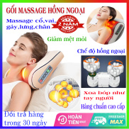Gối massage cổ vai gáy- máy massage lưng hồng ngoại