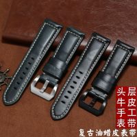 ▶★◀ Suitable for Panerai Zenith Diesel Breitling fossil retro oil wax leather Huawei GT Xiaomi cowhide watch strap