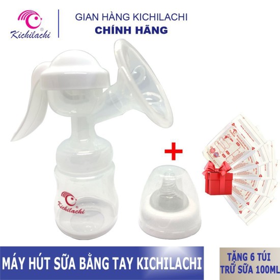 Máy hút sữa mẹ cầm tay kichilachi kichi nhật - tặng kèm 06 túi trữ sữa kc - ảnh sản phẩm 1