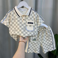 Childrens Clothing Boys Polo Shirt Suit 2023 New Western Style Fashion Baby Summer Clothes Childrens Fried Street Gym Clothes