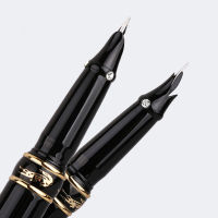 Crocodile 215 High Quality 0.38mm Extra Fine Nib Finance Fountain Pen with Diamond Metal Ink Pen for Gift Office Stationery