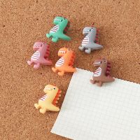 6pcs Cute dinosaur Push Pin Decorative Thumbtacks Photo Memo Note Drawing Pins Multi-Functional Pushpin Tool Cork Board Clips Pins Tacks