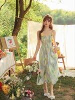 GIRI x CLOUD SEASON GD23388 Tulip print slip Dress เสื้อผ้าแฟชั่นผู้หญิง เดรส