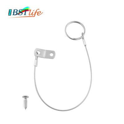 Stainless Steel 316 Lanyard Cable Safety Tether Wire for Loss Prevention 1 Loop with Quick Release Ring & Rubber Coating Cable Management