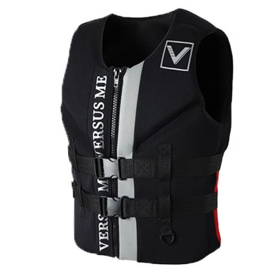 2022 new adult neoprene life jacket men and women water sports swimming surfing rafting boating safety buoyancy vest life jacket  Life Jackets