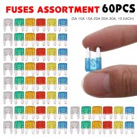 【YF】 60pcs Mixed Mini Blade Fuses Auto Car Truck Assortment Fuse Kit 5A 10A 15A 20A 25/30A