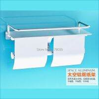 ◙✘✥ 2 roll toilet paper holdertwo roll toilet paper dispenserSpace aluminum Double roll toilet paper holderJ16017